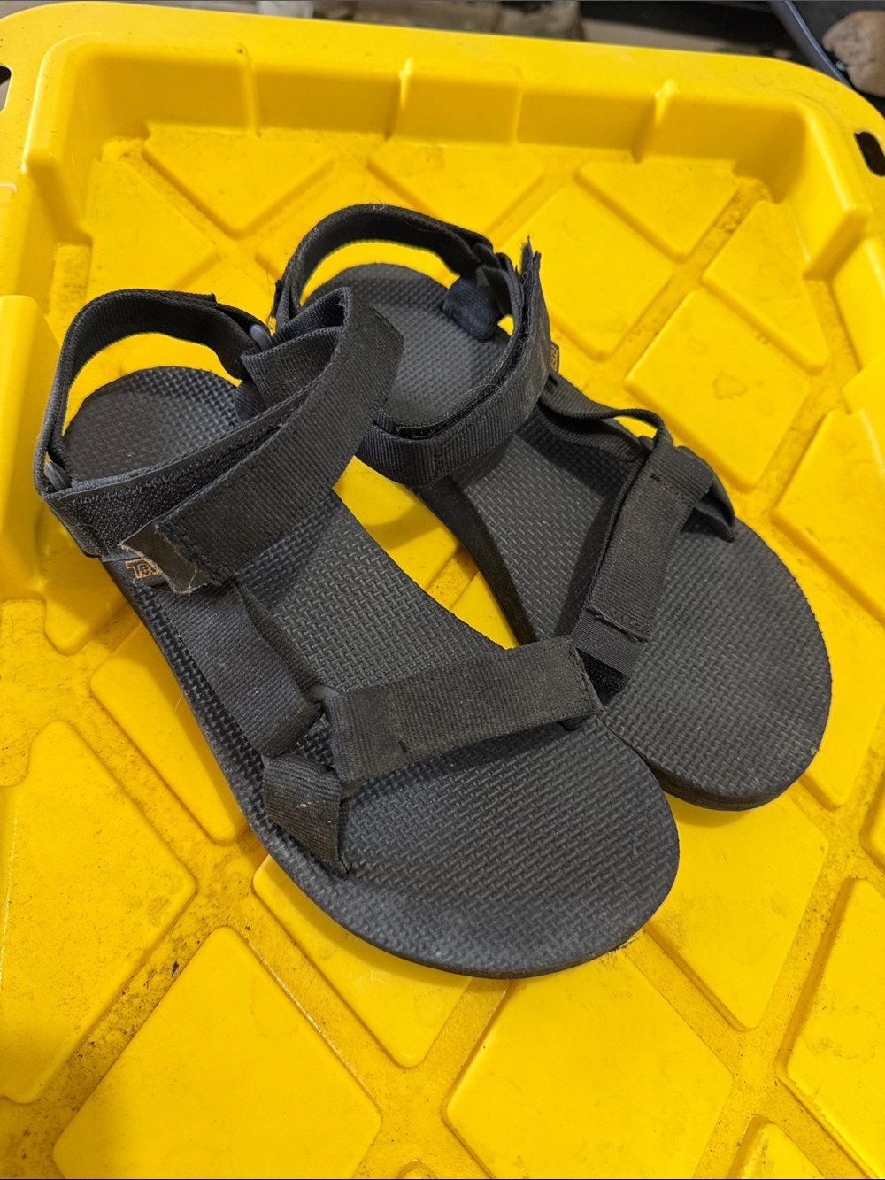 Teva Black Outdoor Strappy Comfort Sandals